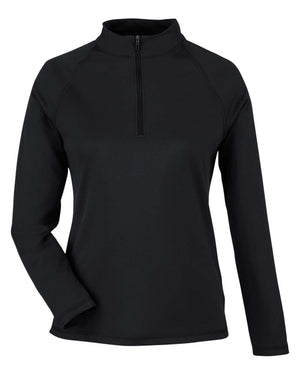 North End Ladies' Revive coolcore® Quarter-Zip - Black