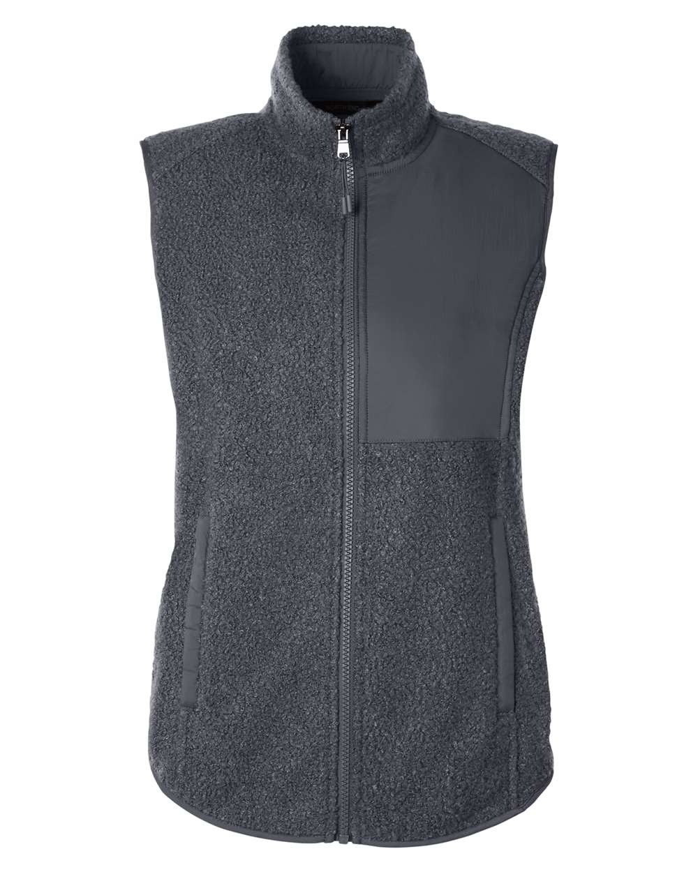North End Ladies' Aura Sweater Fleece Vest - Carbon/ Carbon