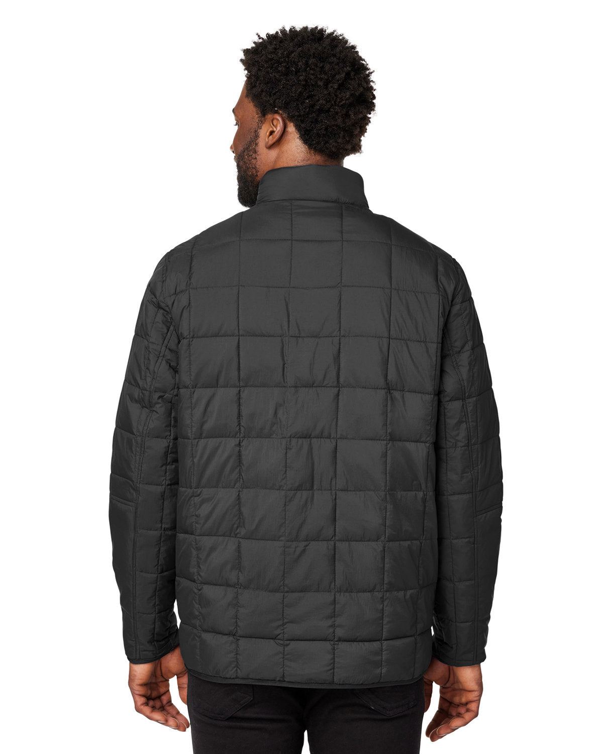 North End Unisex Aura Fleece-Lined Jacket - Back