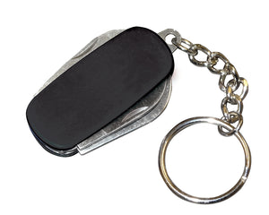 Multi-Function Pocket Knife Key Chain - Black