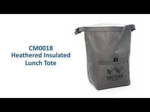 Heathered Insulated Lunch Tote - CM0018 - Blue