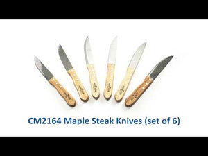 Rosewood Handle Steak Knives [Set of 6] - Maple