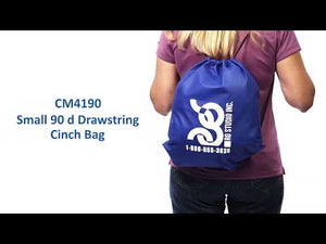 Small 90 d Drawstring Cinch Bag - CM4190 - Black