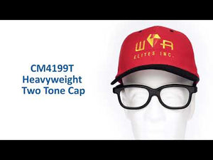 Heavyweight Sports Cap Two Tone - Black With Red