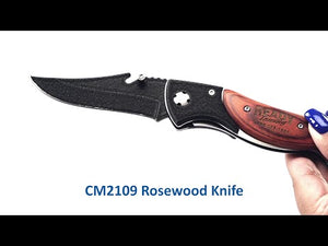 Rosewood pocket knife - closed