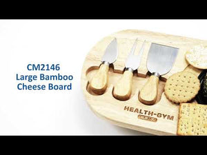 Large Bamboo Cheeseboard With Utensils