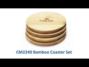 Round Bamboo Coaster - 4 Piece Set
