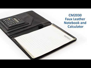 Faux Leather Notebook and Calculator