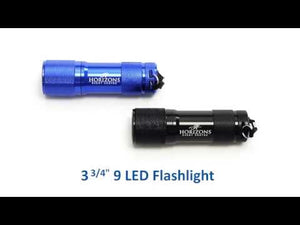 3 3/4" 9 LED Flashlight - Black