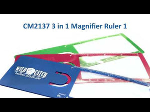 Blue 3 in 1 Magnifier Ruler