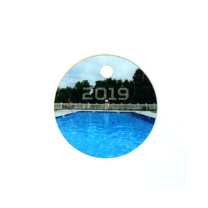 Poly Laminate Key Tag - Round - White