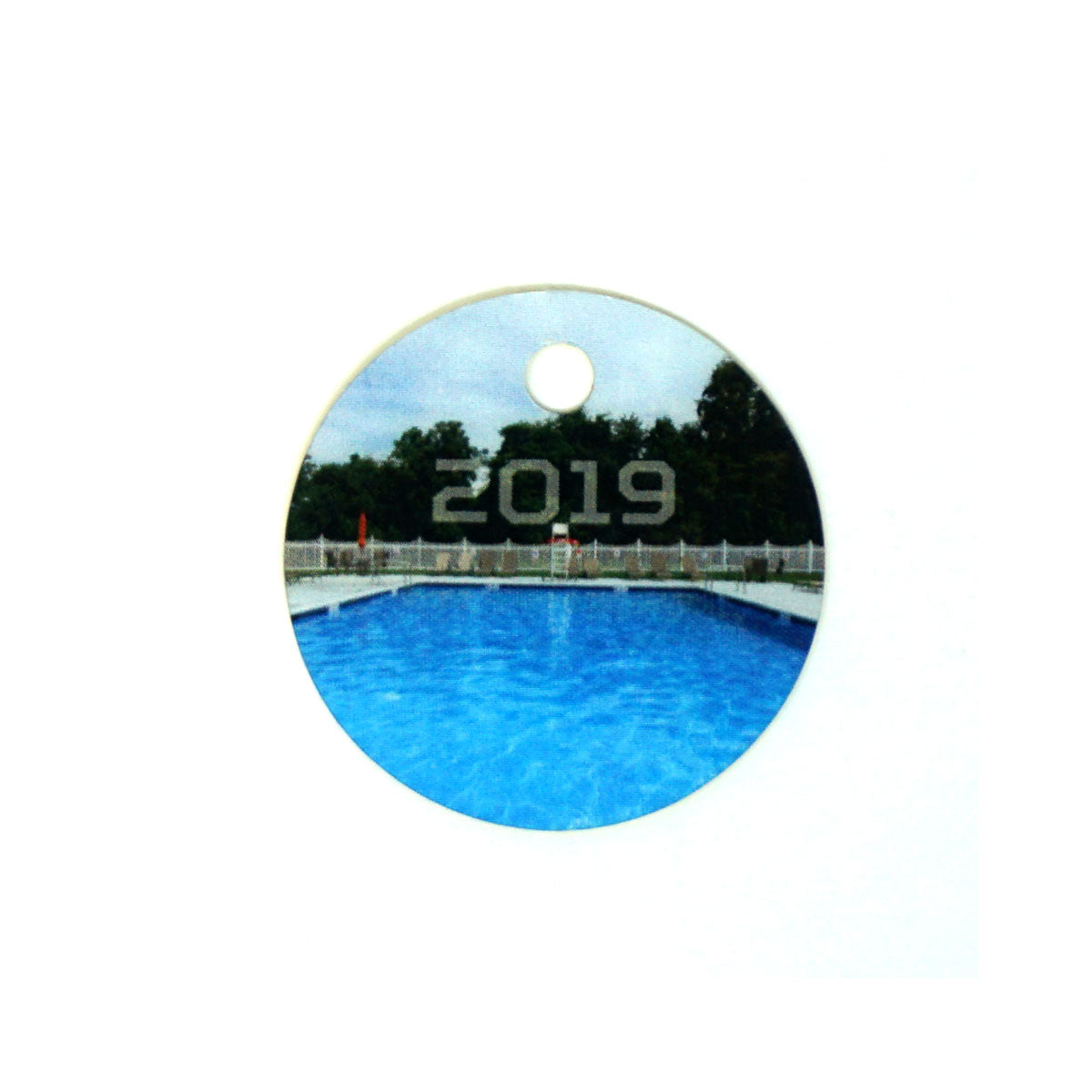 Poly Laminate Key Tag - Round - White