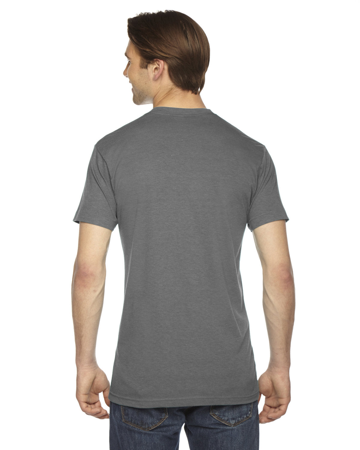 American Apparel Unisex Triblend Short-Sleeve Track T-Shirt - Back