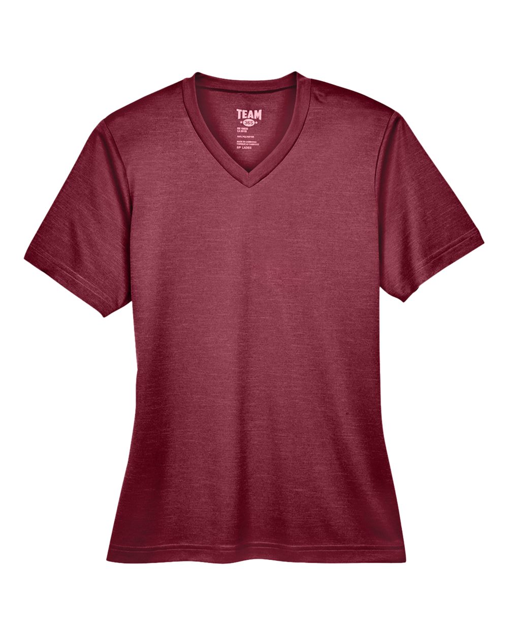 Team 365 Ladies' Sonic Heather Performance T-Shirt - Sport Maroon Heather