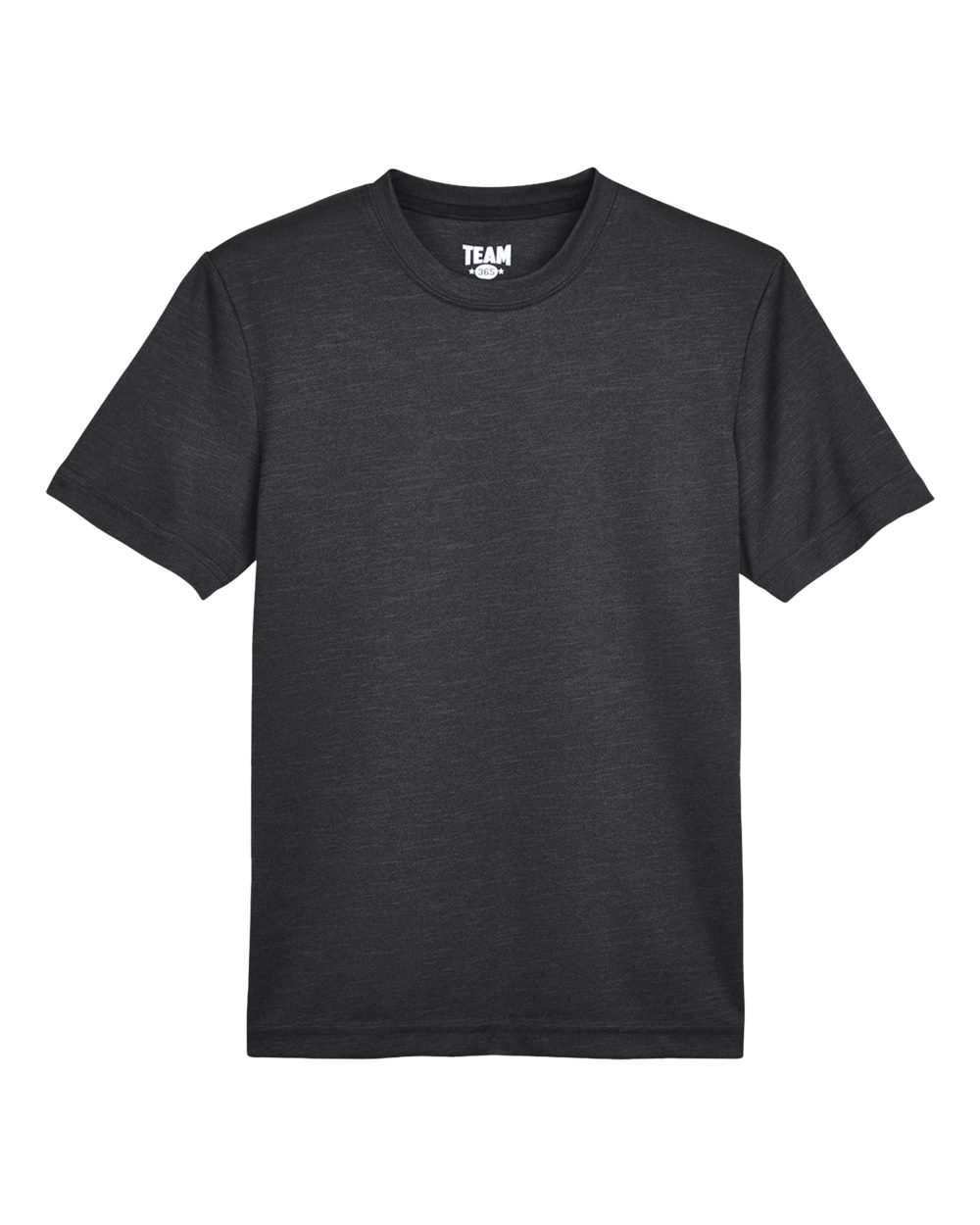 Team 365 Youth Sonic Heather Performance T-Shirt - Black Heather
