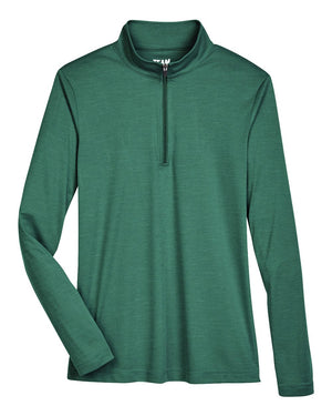Team 365 Ladies' Zone Sonic Heather Performance Quarter-Zip - Sport Forest Heather