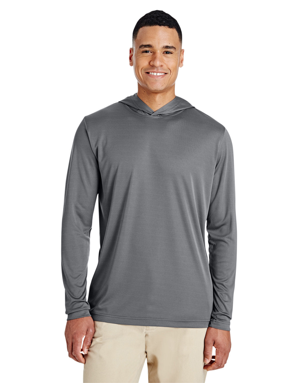 Team 365 Men's Zone Performance Hooded T-Shirt - Sport Graphite