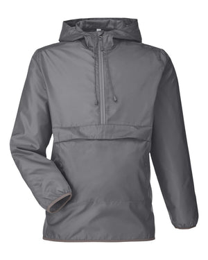 Team 365 Adult Zone Protect Packable Anorak Jacket - Sport Graphite