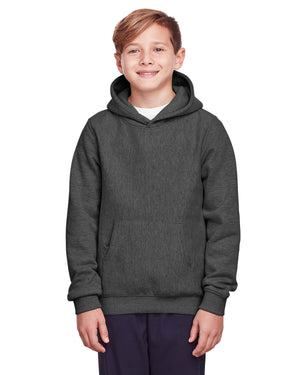 Team 365 Youth Zone HydroSport™ Heavyweight Pullover Hooded Sweatshirt - Dark Grey Heathr