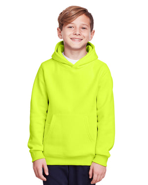 Team 365 Youth Zone HydroSport™ Heavyweight Pullover Hooded Sweatshirt - Safety Yellow